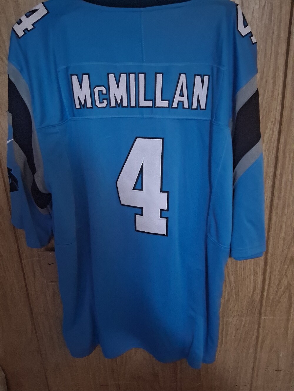 Sports Card With Tetairoa McMillan Carolina Panthers XXL Fuse Alternate Jersey